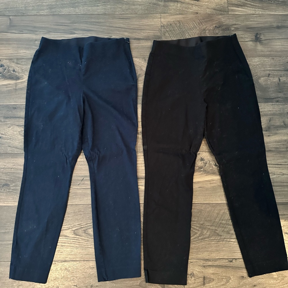 Set of 2- side zip dress pants. Size 8